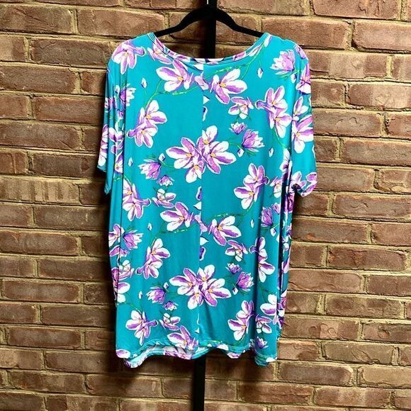 Sew In Love Green Floral Shirt Sleeve Top Size 3X NEW - Picture 5 of 5